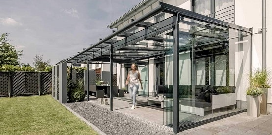 Cerramiento de Cristal Plegable y Abatible