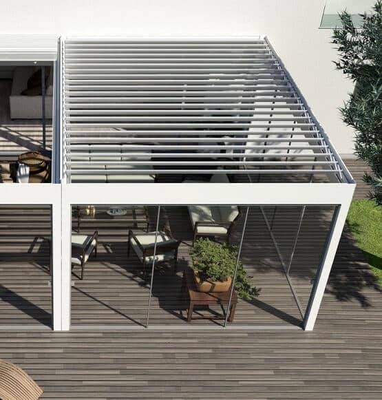 Pérgola Bioclimática de Lamas Orientables de Aluminio Pérgola Bioclimática de Lamas Orientables de Aluminio