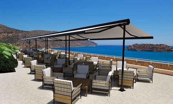 Toldo Cofre Brazo Extensible 350 Dos Aguas